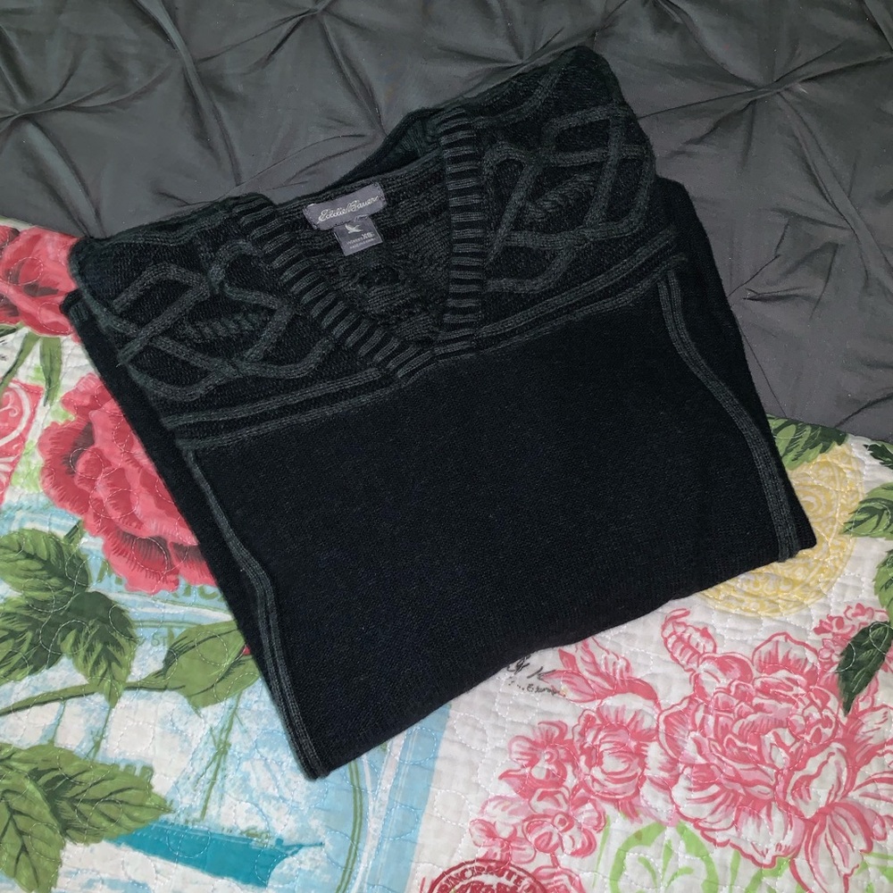 Eddie Bauer Black/Grey Sweater Hoodie